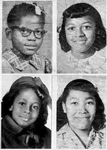 Four photos of the young girls killed in Birmingham.