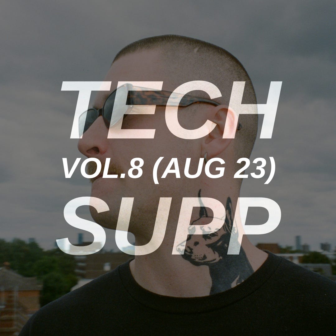 Playlist cover artwork featuring KETTAMA (DJ, producer) with the text “TECH SUPP VOL.8 (AUG 23)” overlaid.