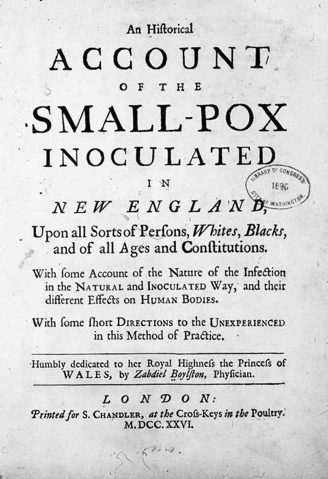 An African slave taught America to vaccinate from smallpox