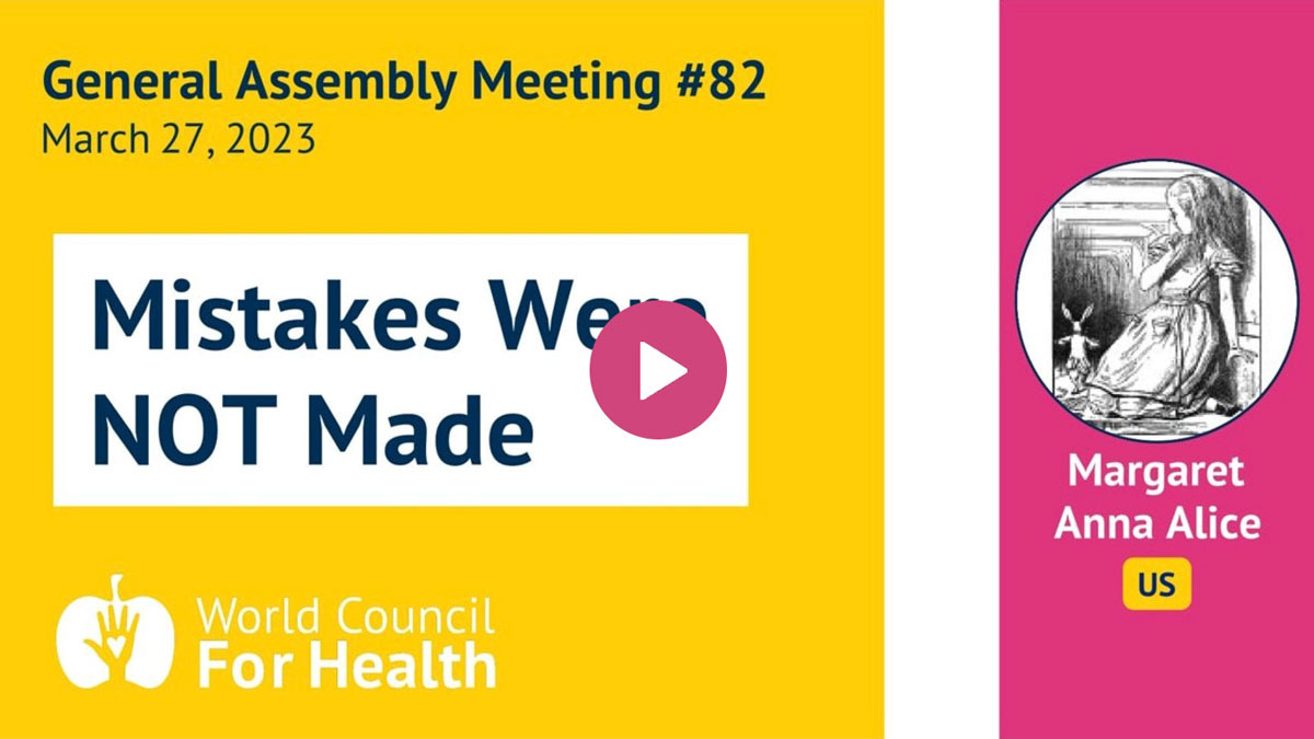 World Council for Health General Assembly #82: Margaret Anna Alice