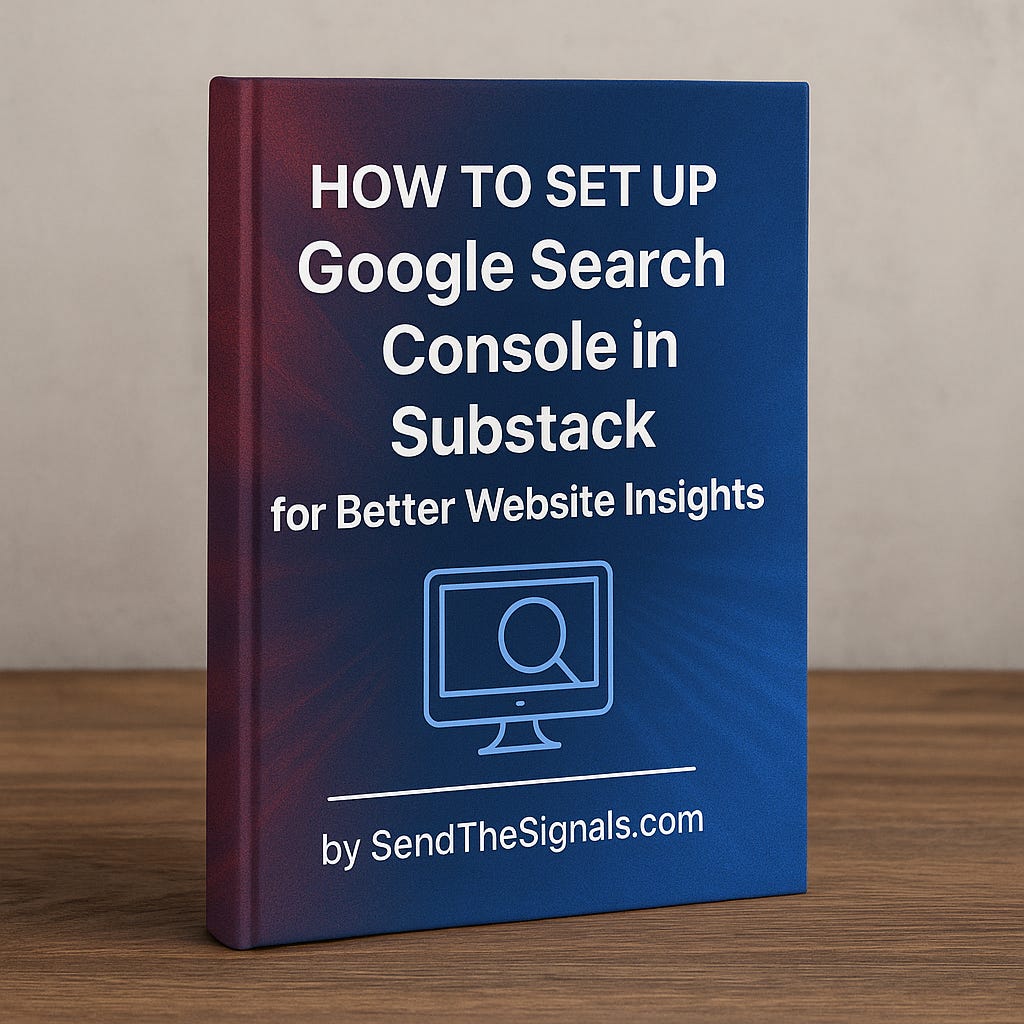 how to set up google search console in substack for better website insights book cover