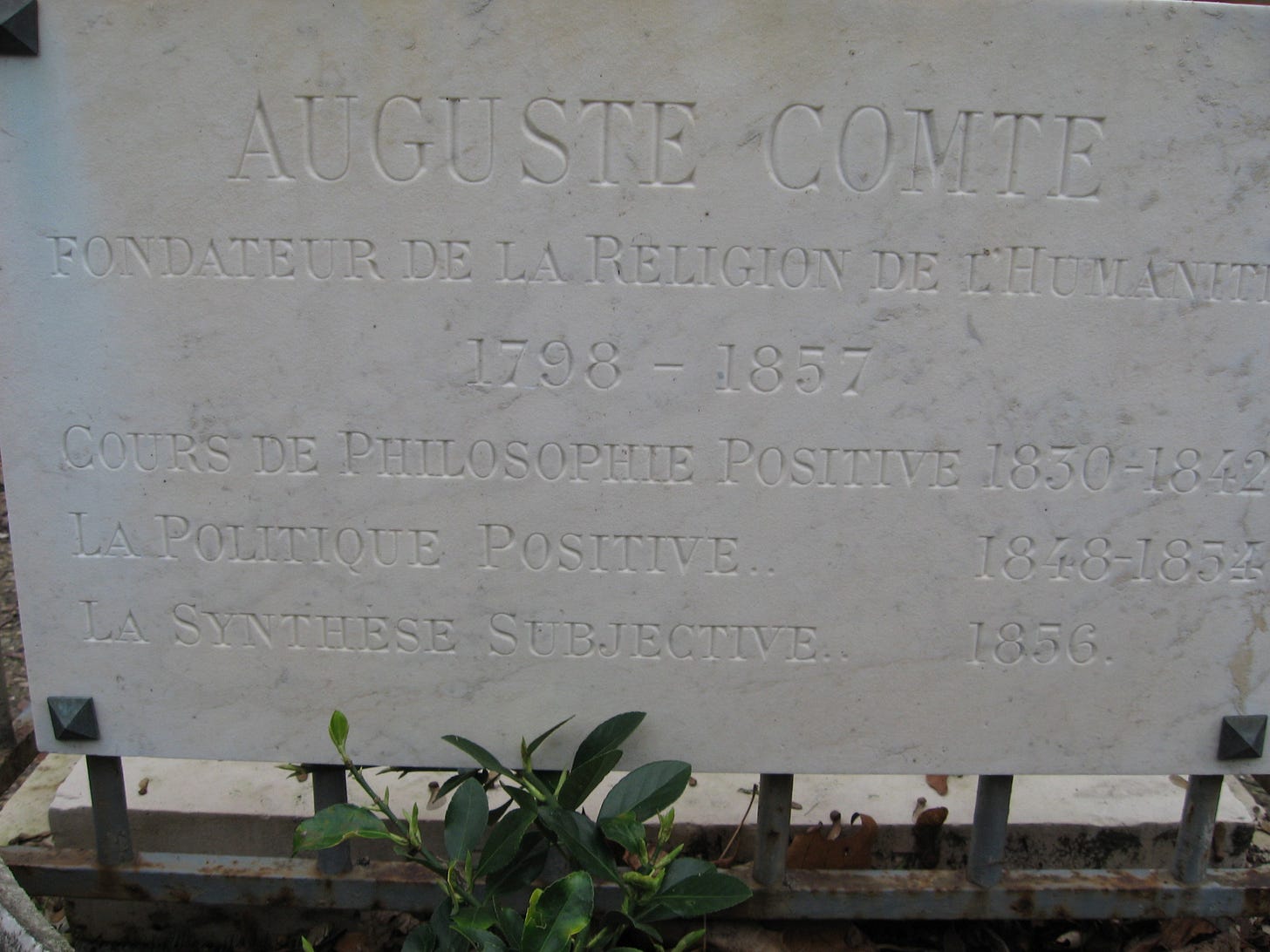 Tombstone of Auguste Comte