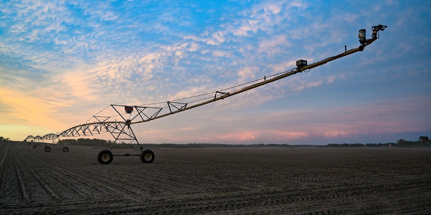 large irrigation boom on arable land in Australia large irrigation boom on arable land in Australia