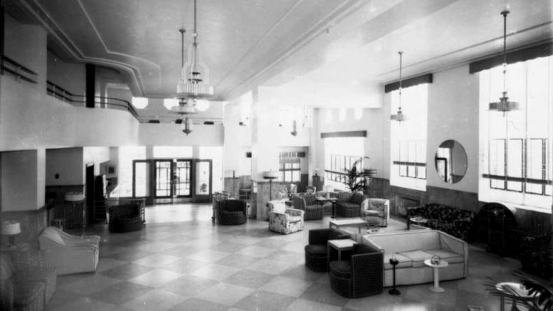 Cover: Romer picture of Park Central Hotel lobby in 1939