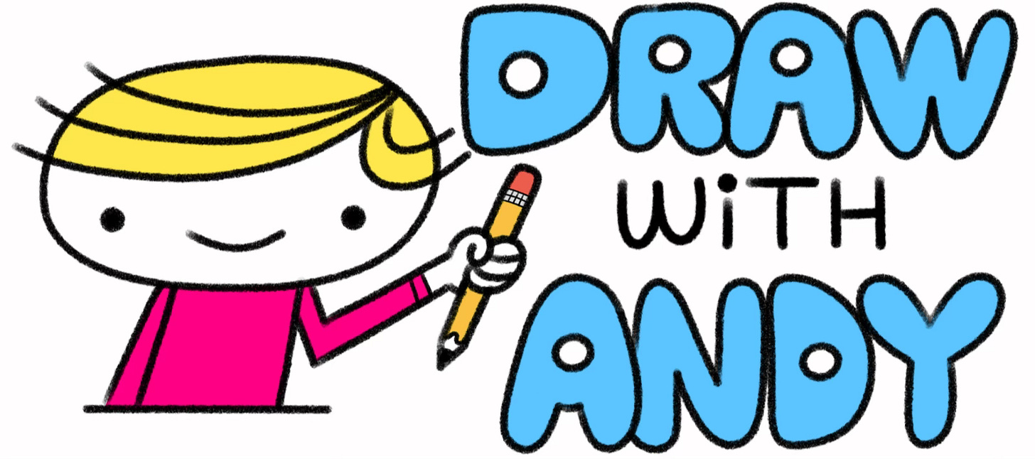 Draw with Andy illustrated section banner