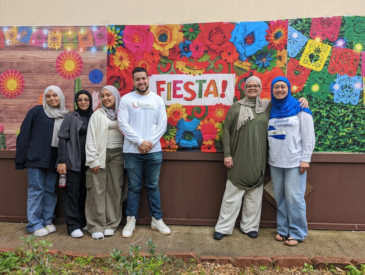 Members of Masjid Istiqlal and IslamInSpanish in Houston at a carnival celebrating Hispanic heritage