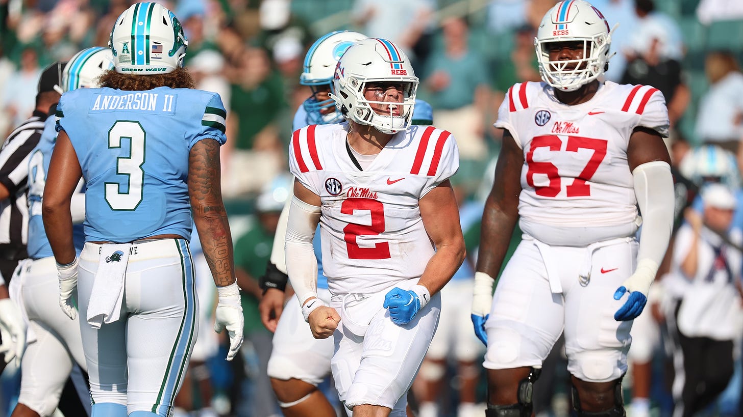 Late Heroics Lift No. 20 Football Over No. 22 Tulane, 37-20 - Ole Miss  Athletics - Hotty Toddy