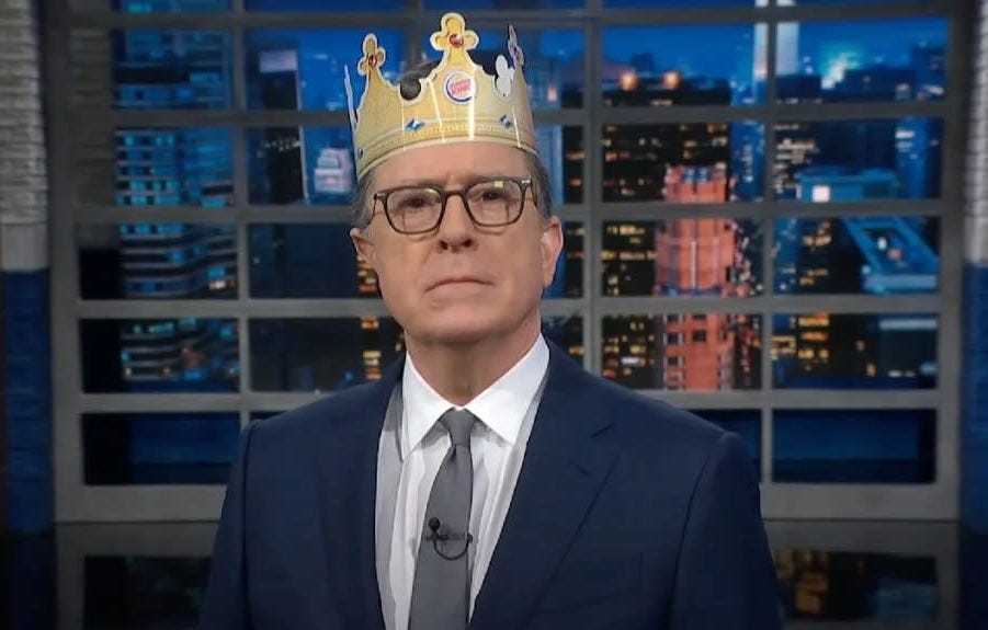 Stephen Colbert Tells Trump There's Only One King Americans Will Bow To |  Video