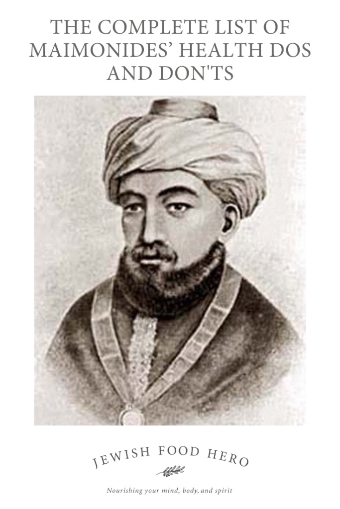 Maimonides’ Health Dos and Don'ts