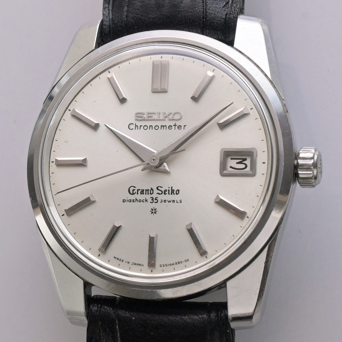 グランドセイコー セルフデーター 手巻 ３５石 最初期 SD文字盤 クロノメーター 獅子メダル Grand Seiko Selfdater 43999 稼動確認済