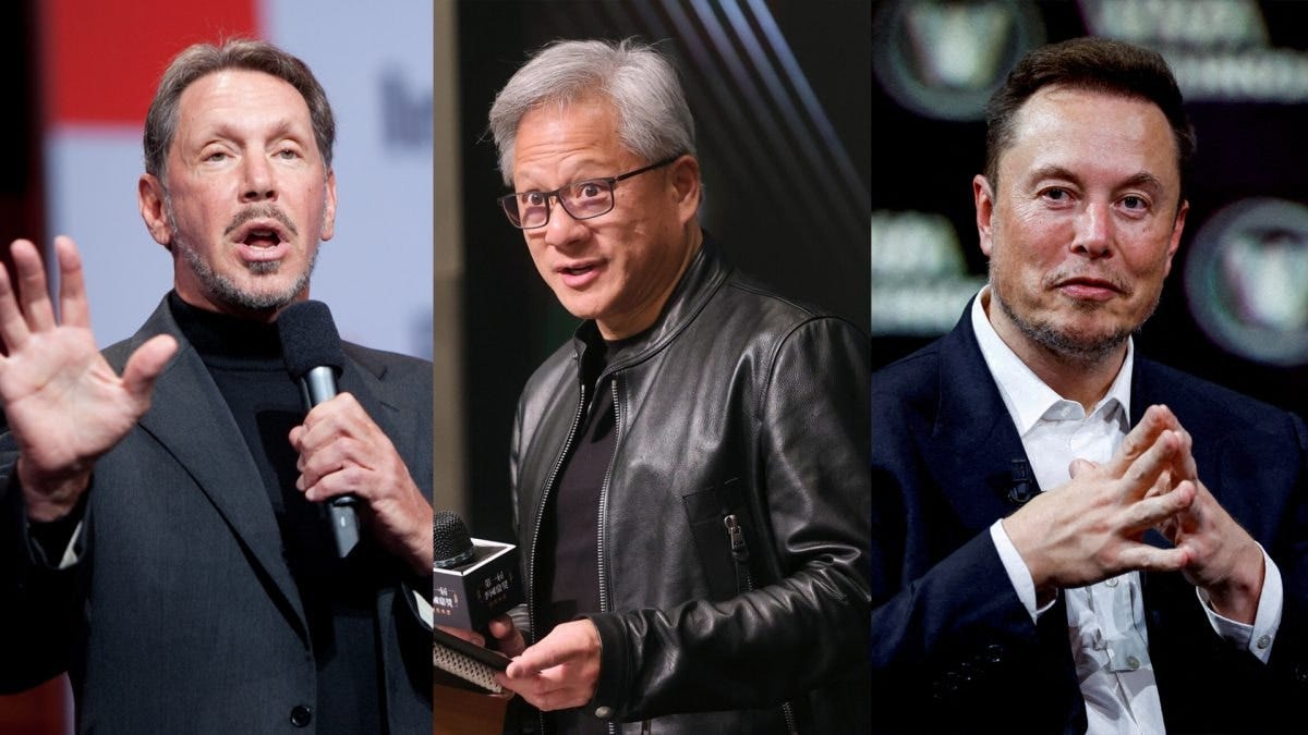 Elon Musk & Larry Ellison 'begged' Jensen Huang to allot them NVIDIA GPUs  at private dinner – Firstpost