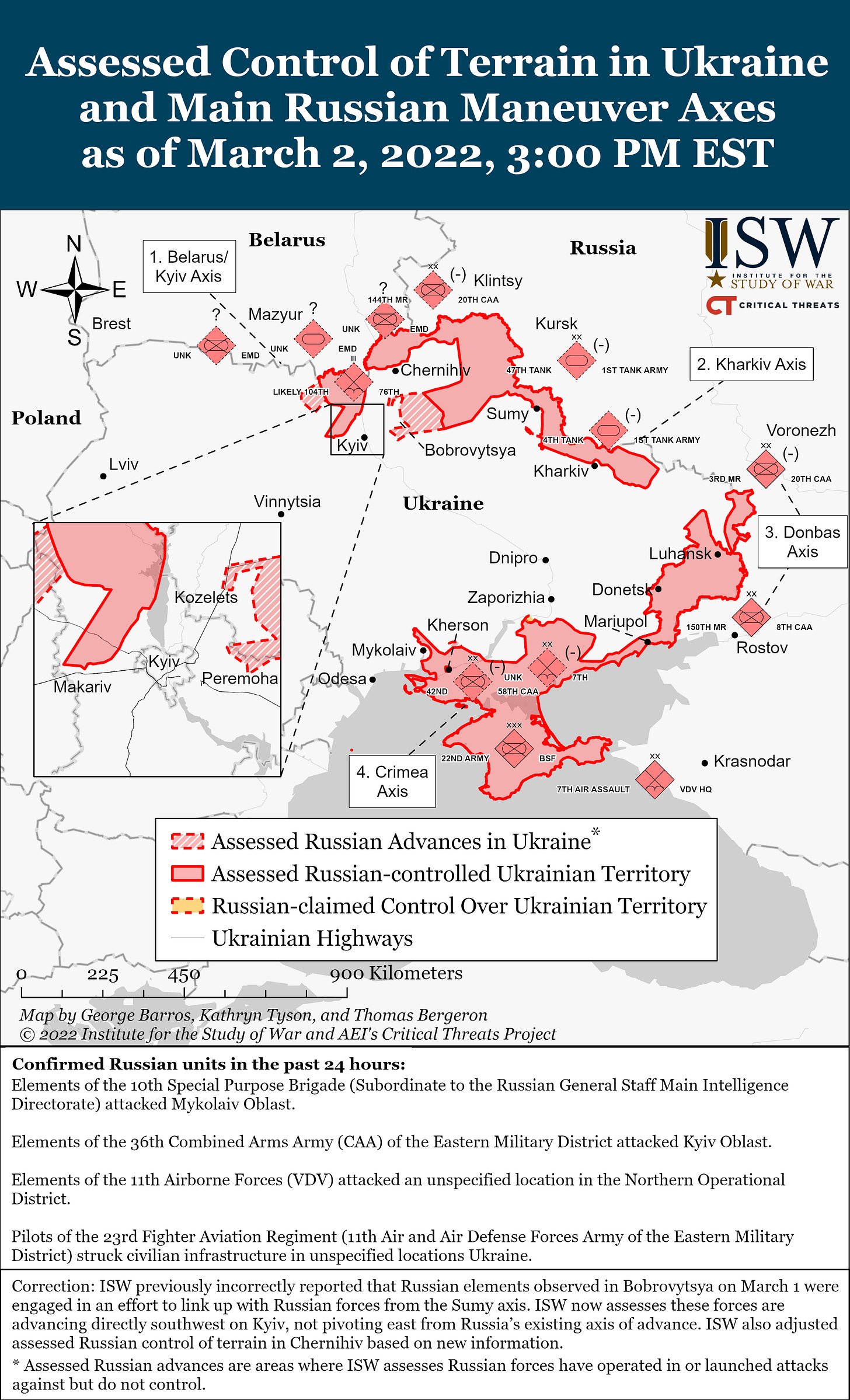 Ukraine Conflict Assessment: Update from the Institute for the Study of War (March 2, 2022)