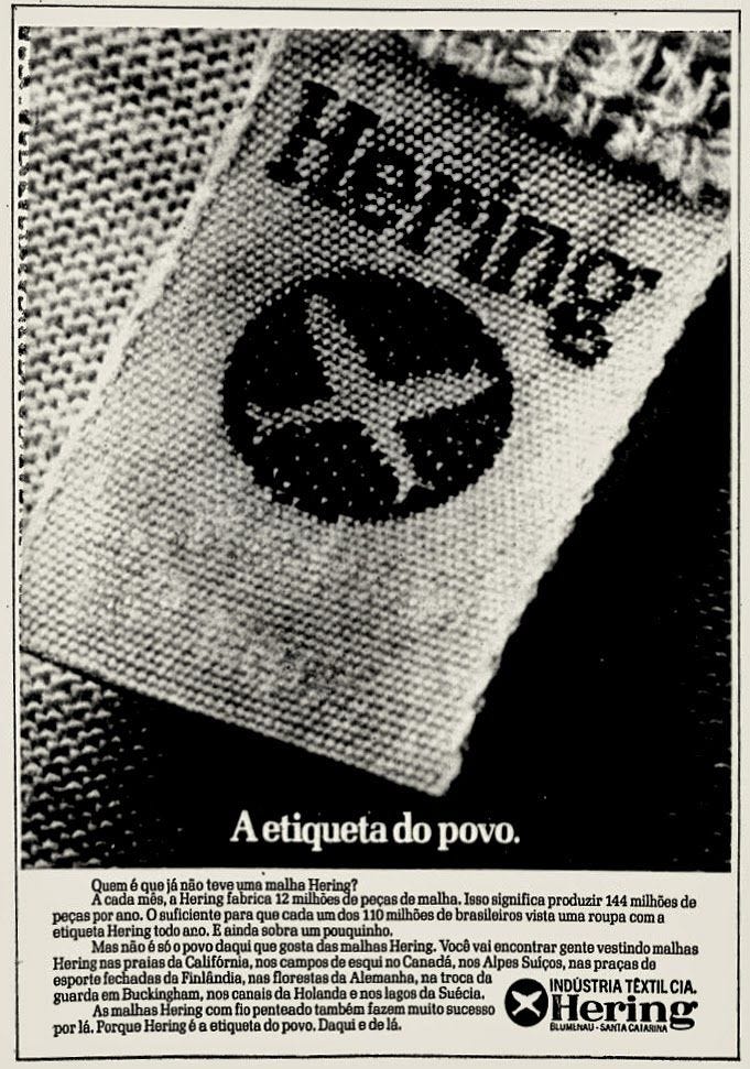 Anúncio Hering - 1979 | Publicidade retro, Propagandas vintage, Anúncios  antigos