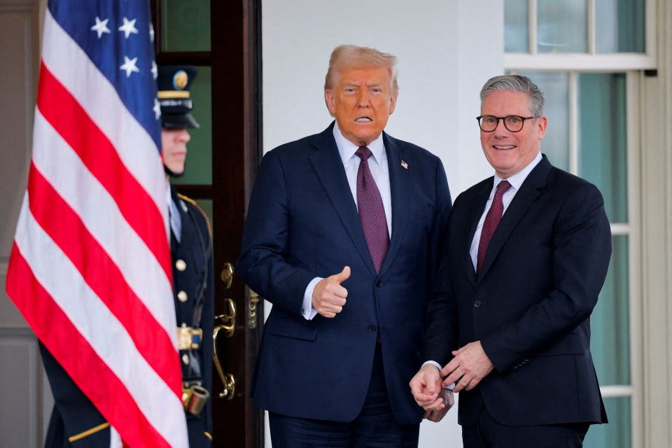 President Donald Trump and Keir Starmer at the White House.