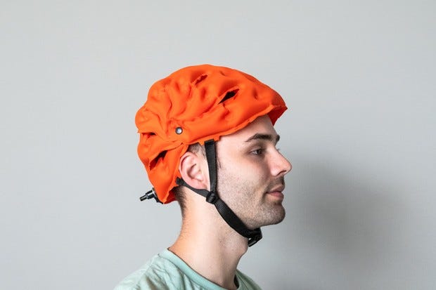 Inflabi inflatable helmet – profile shot