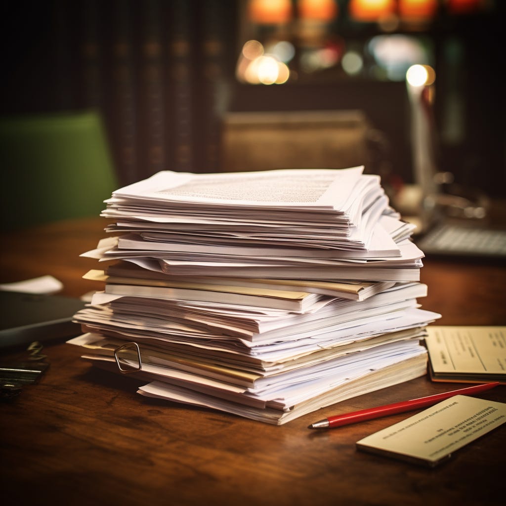 A pile of resumes