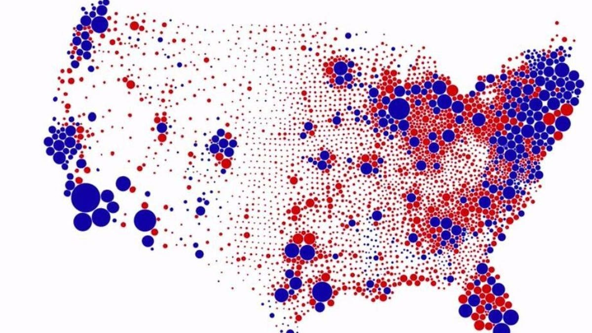 Forget traditional election maps — this is what the US vote really looks  like | Fox News