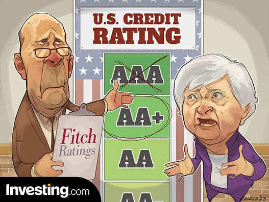 Fitch's US downgrade draws ire from White House and Treasury; investors largely take in stride