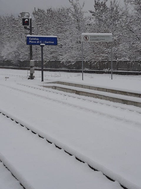 Calalzo - capolinea dei treni per Cortina - da qui si prosegue in bus