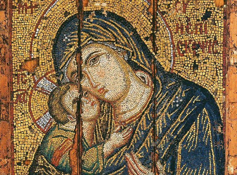 The history of the icon “Theotokos Glykofiloussa” (Sweet Kissing) –  Christianity Art