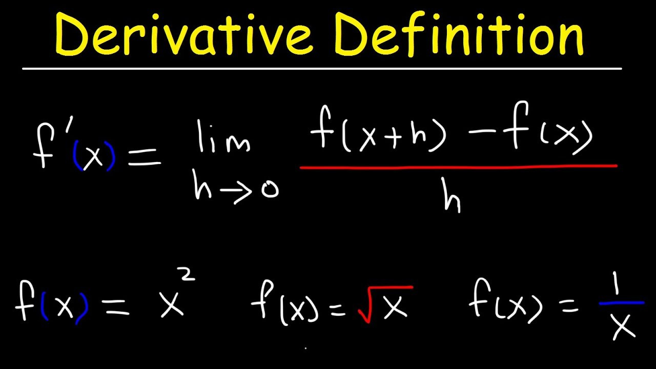Definition of the Derivative - YouTube