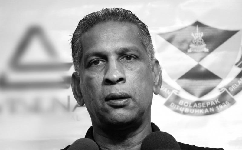 Ex-Harimau Malaya boss Sathianathan dies aged 65