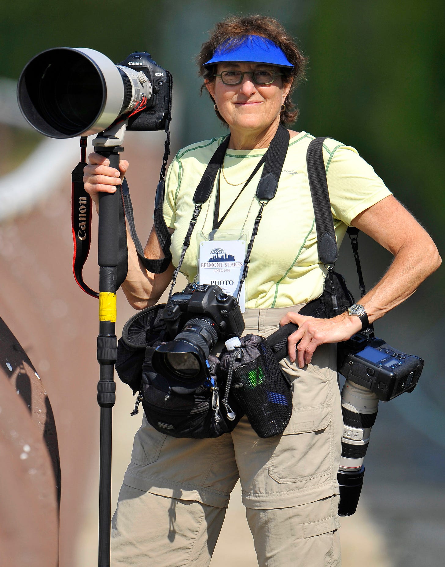 Kathy Willens covers Belmont Stakes in 2009, in Elmont, N.Y.