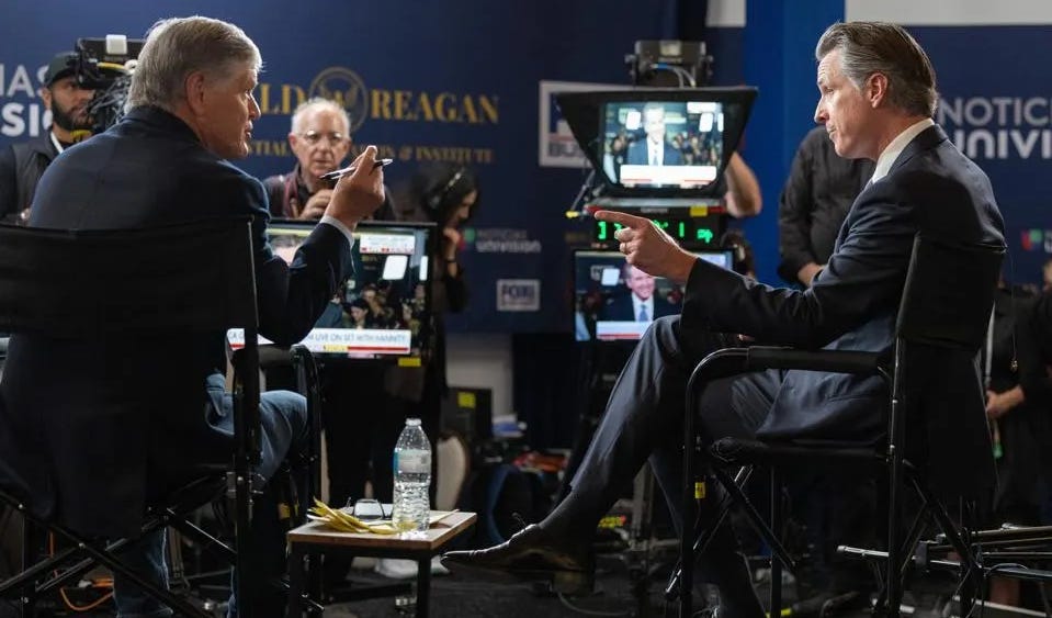 Sean Hannity Talks Fox News' Gavin Newsom and Ron DeSantis Debate