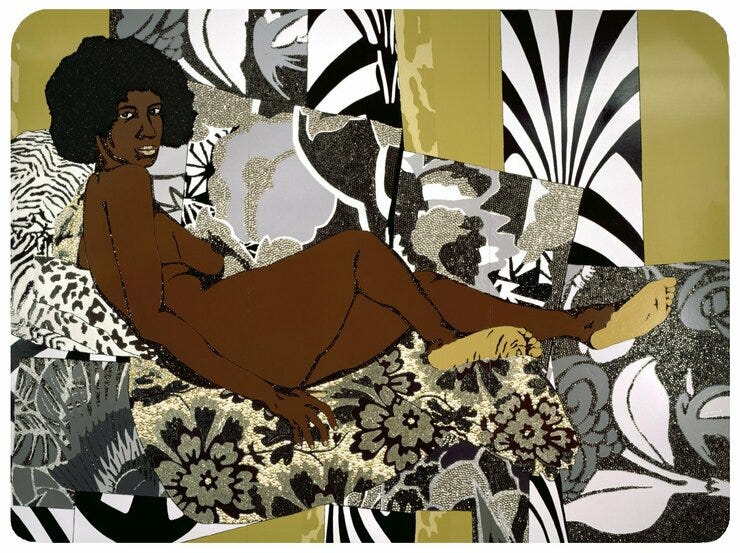 A Little Taste Outside of Love by Mickalene Thomas, one of my favorite mixed media artists