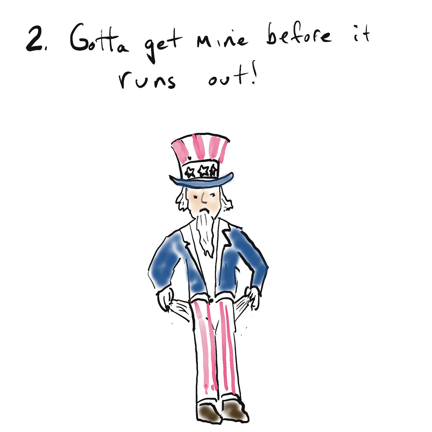 Uncle Sam pulling his pockets out