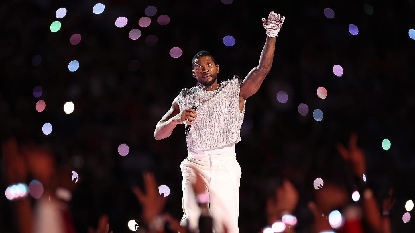Usher's Super Bowl 2024 Halftime Show Guests: Lil Jon, Alicia Keys, H.E.R,  Ludacris, and More | Glamour UK