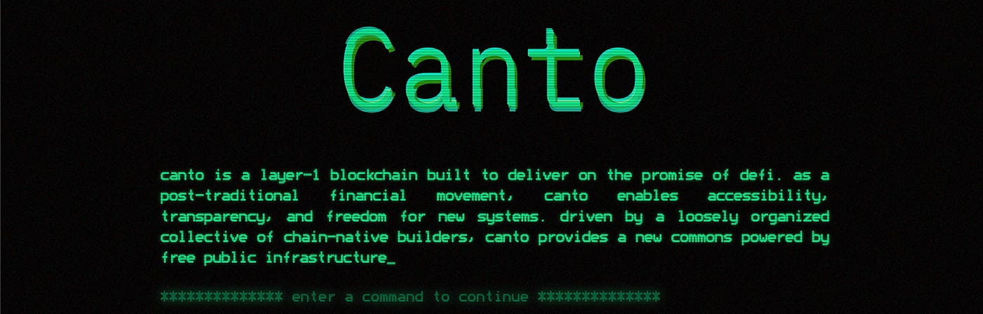 Canto, A New Primitive In DeFi?. Good crypto readers, you may have… | by  Redficrypto | Coinmonks | Medium