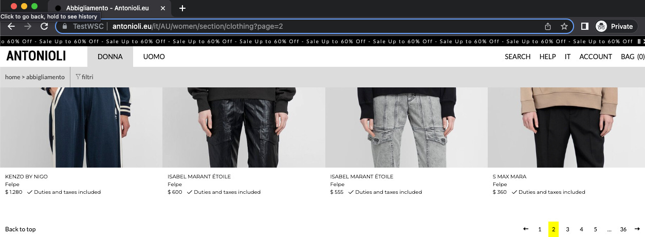 Antonioli result with Gologin