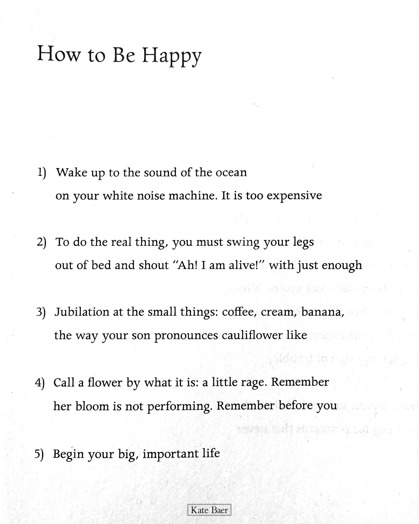 How to Be Happy by Kate Baer
