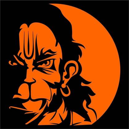 Dominion Care Hanuman Ji Wall Stencil DIY Painting (PVC, Black, 24 inch x 40 inch) Stencil Stencil