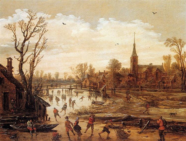 Winter landscape - Esaias van de Velde