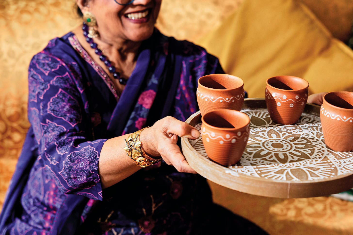 ID: Yamini Joshi serving chai