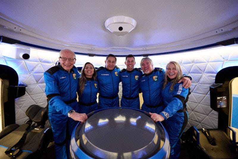 Space Tourism Market includes suborbital flights like this one conducted by Blue Origin.