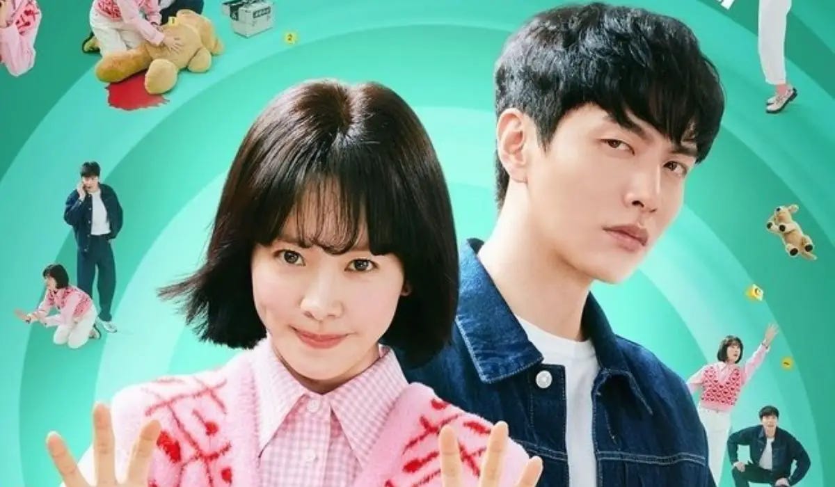 Han Ji Min and Lee Min Ki strike wacky poses on this Behind your Touch promo image