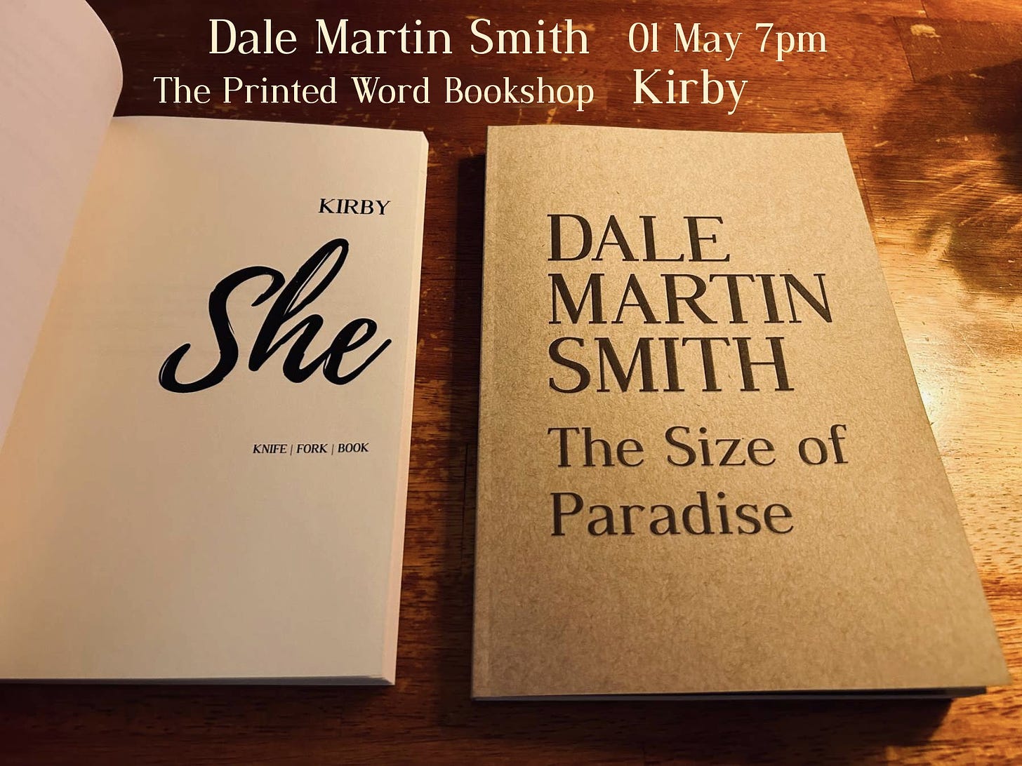  DALE MARTIN SMITH & KIRBY read May 1st 7pm at The Printed Word Bookshop 16 McMurray St. Dundas, ON 