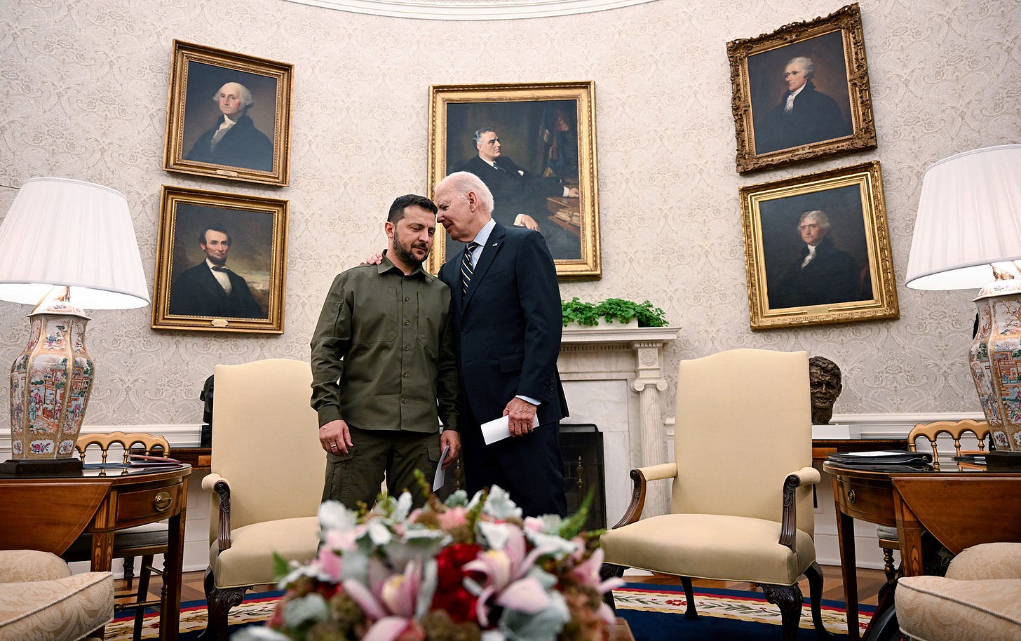 Biden with President Zelensky in the Oval Office on Sept. 21, 2023