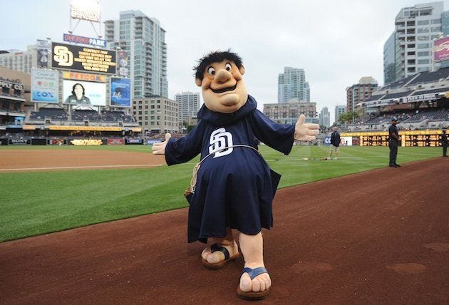 Swinging Friar- San Diego Padres' mascot | Fantasy team, San diego padres,  Sports article
