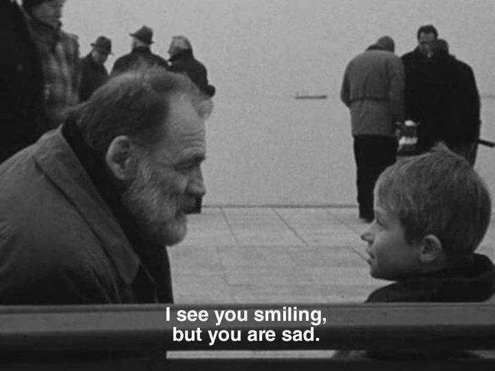 An Instagram  post added by tamsees on Jan 29, 2024. The author is @filmssy. May present: photograph, thodōros angelopoulos, eternity and a day, human, standing.