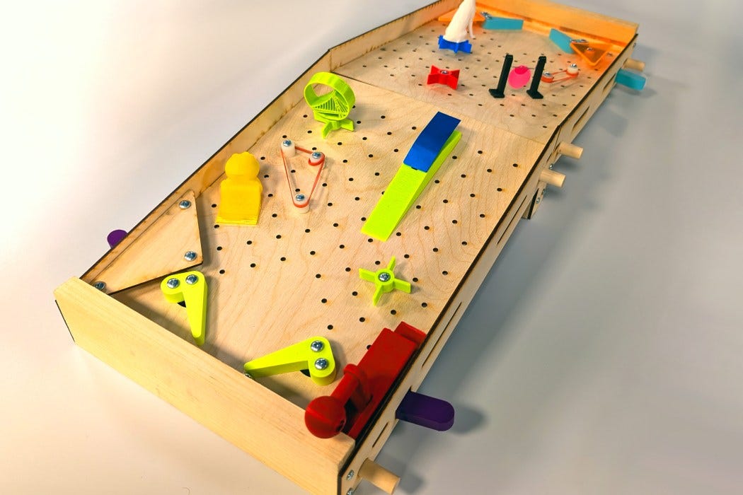 DIY Pinball with Maker tools (laser cutter, 3D printer, micro:bit) project image