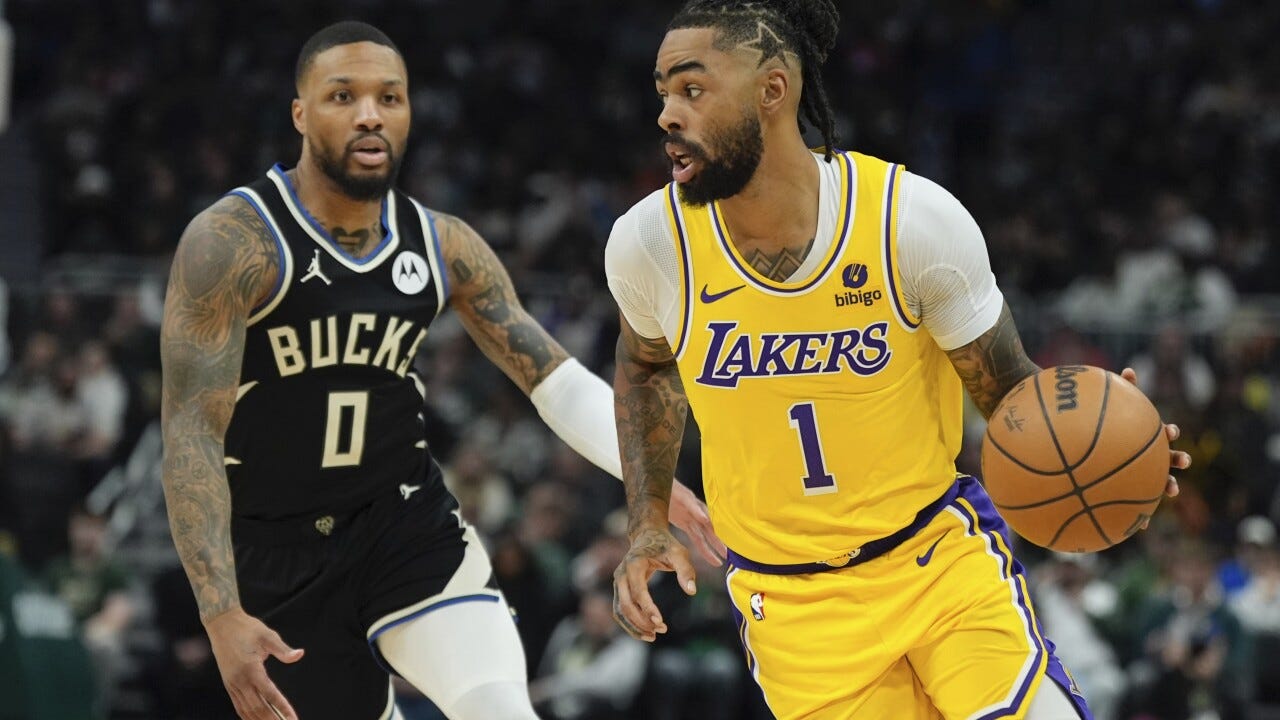 Reaves' triple-double, tiebreaking 3 helps rally Lakers past Bucks