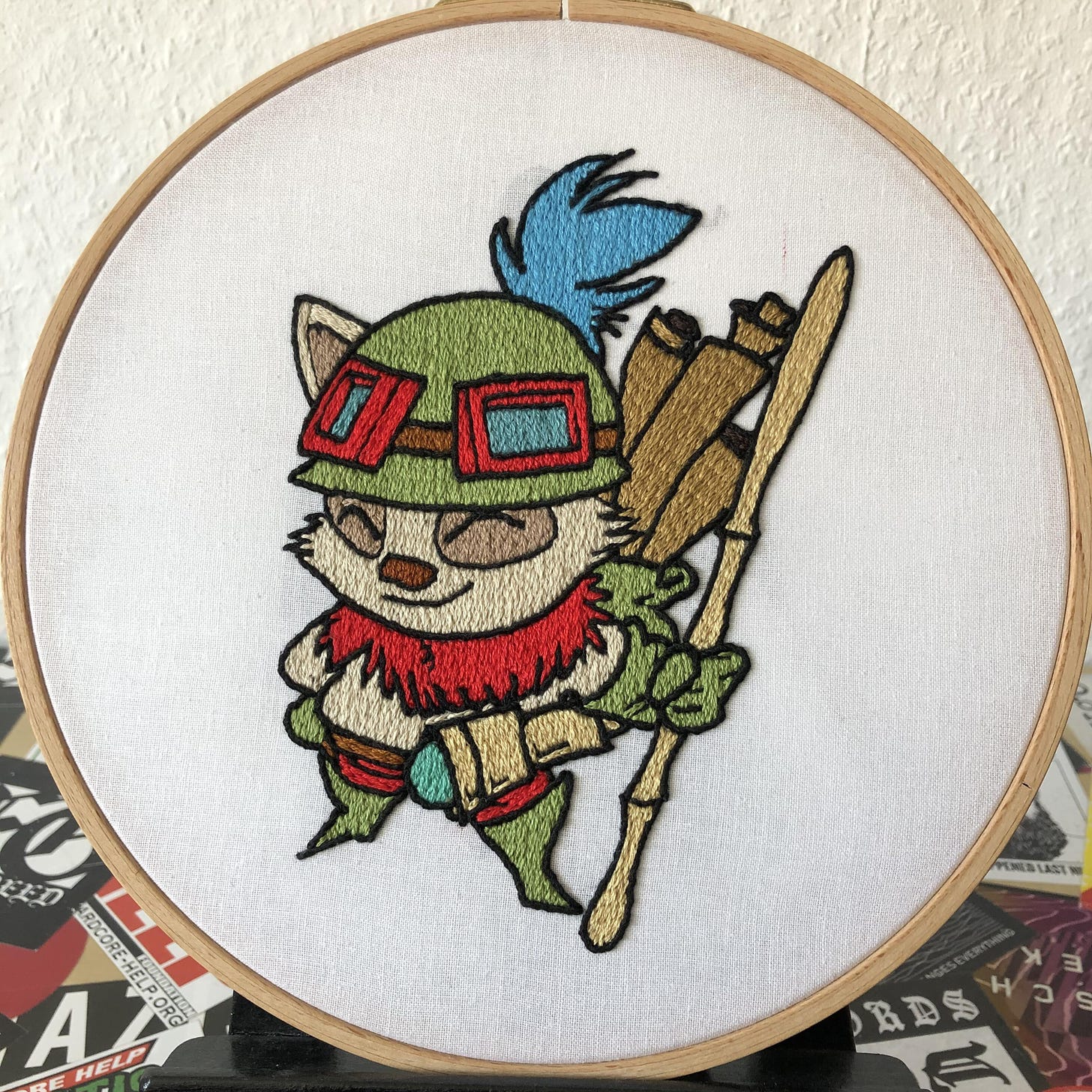 r/leagueoflegends - Hand embroidered Teemo