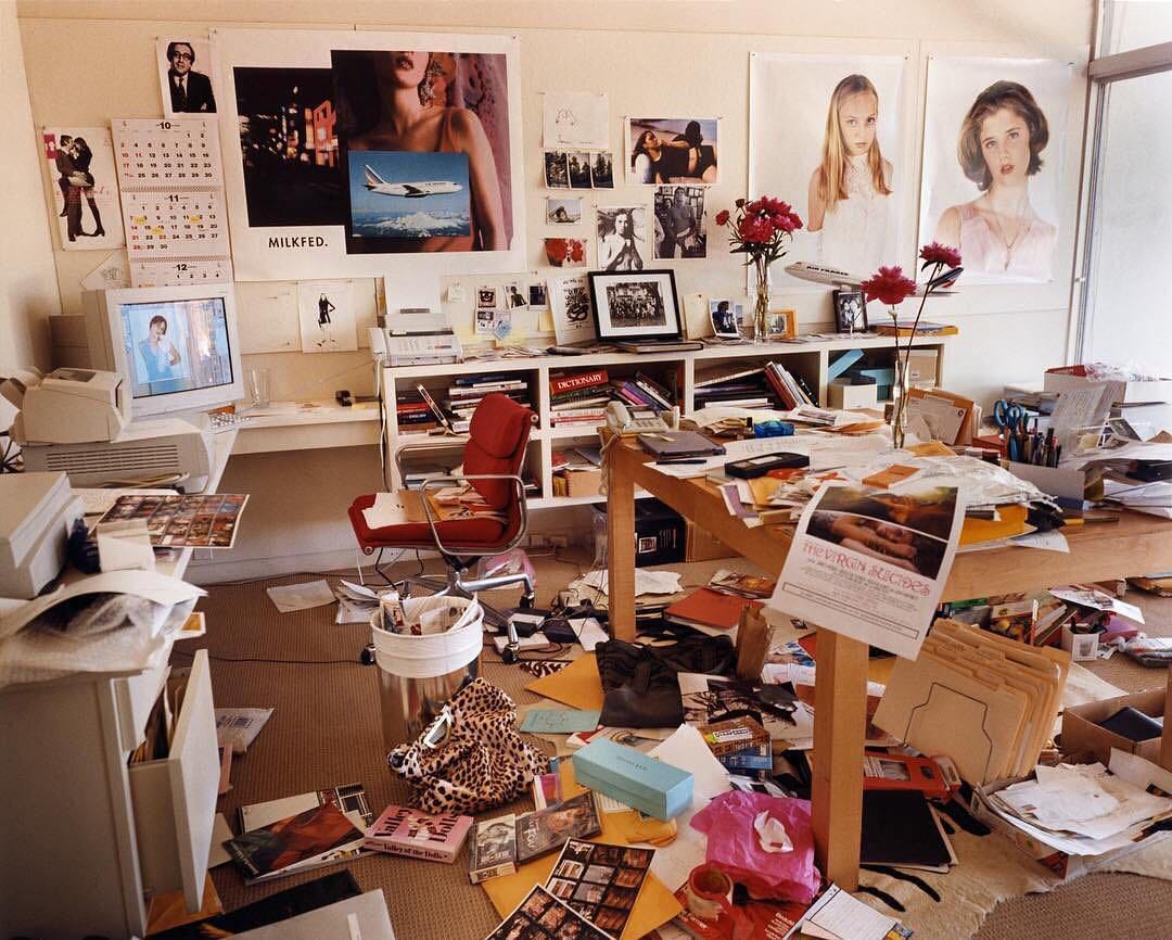 A photo of Sofia Coppola’s office - by Bruce Weber - Vogue, March 2000