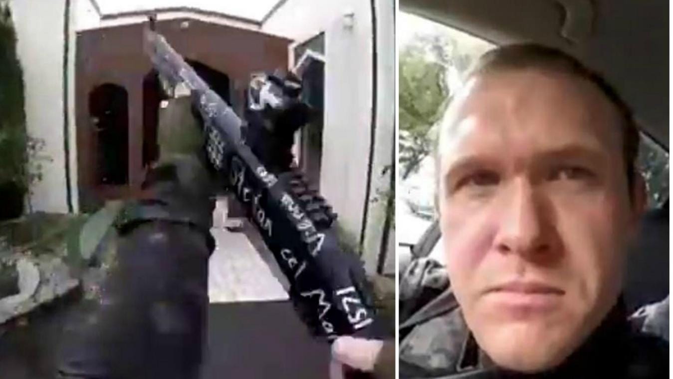 Brenton Tarrant live stream of New Zealand mosque attack.