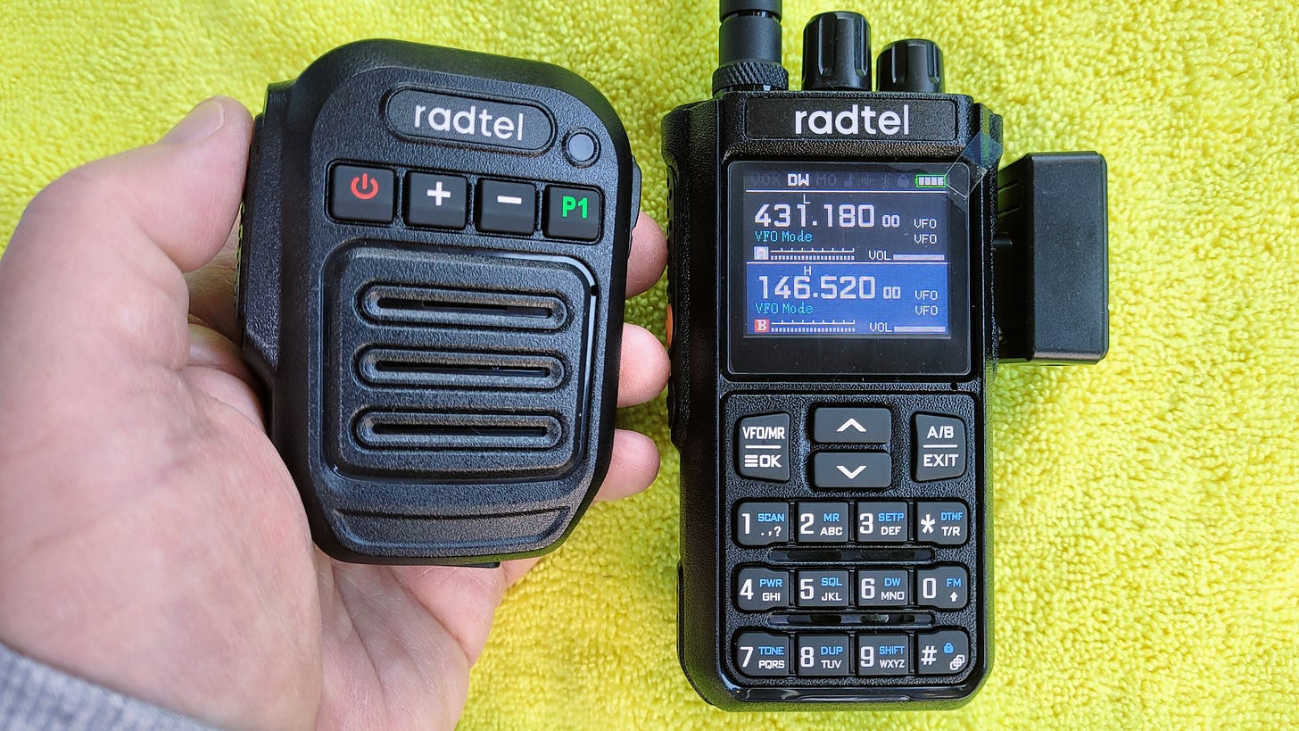 Radtel RT-900 with Bluetooth speaker-microphone