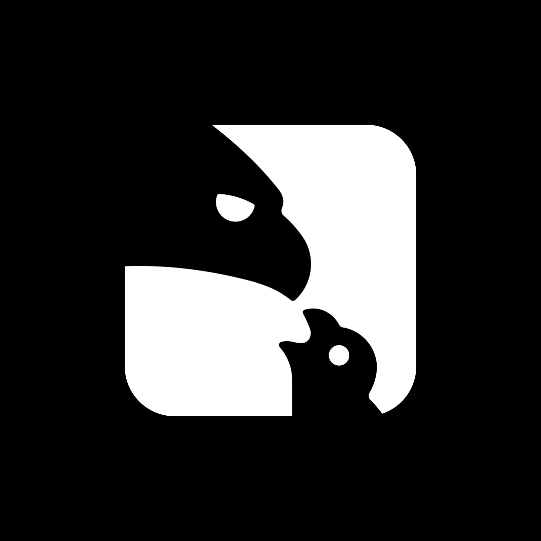 Logo for National Zoo, Washington DC designed by Lance Wyman. Depicts a simplified image of an eagle feeding a chick